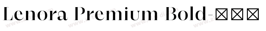 Lenora Premium Bold字体转换
